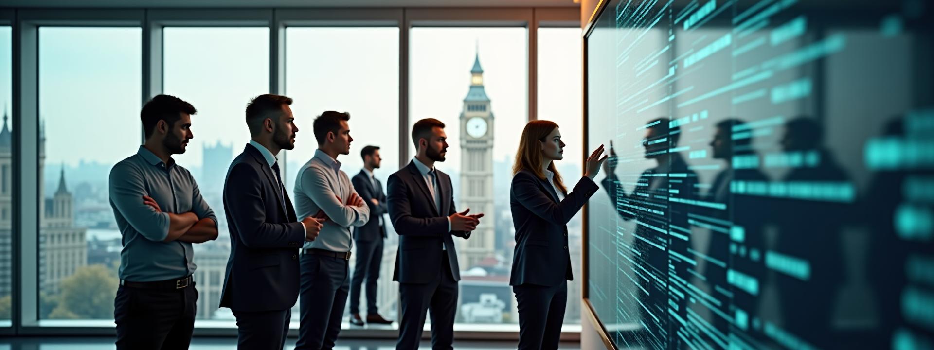 COINLEY FINTECH LTD Team in einem modernen Büro, das zusammenarbeitet