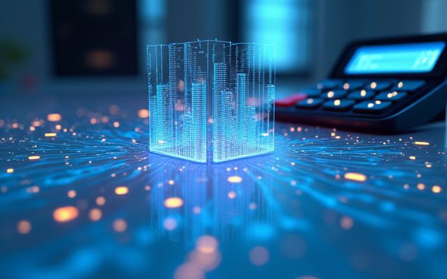 Automatisierte Rechnungsverarbeitung im Finanzwesen, dargestellt durch digitale Dokumente und analysierende KI