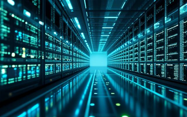 Abstrakte Darstellung von IT-Systemen, die durch Automatisierung effizienter werden